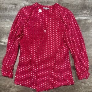 Tart Open Front Polka Dot Blazer Size Large